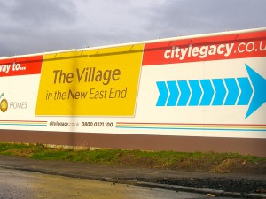 Branded hoardings for the Glasgow Commonwealth Legacy Home project