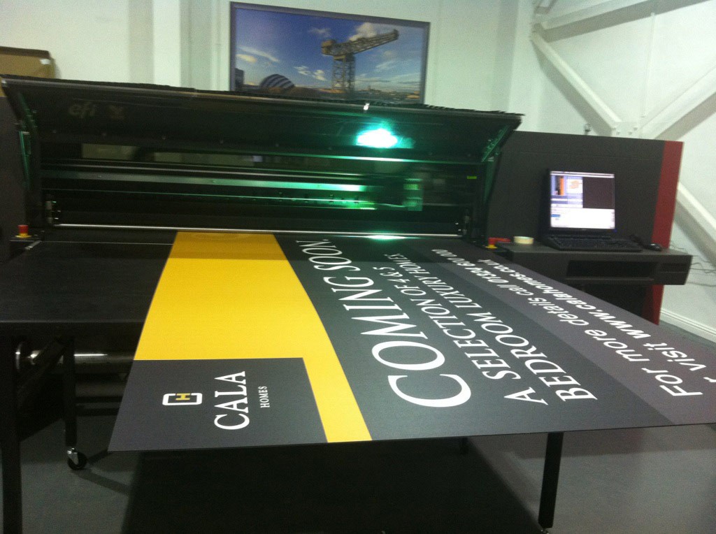 A freshly-printed graphic panel for one of our house-builder clients.