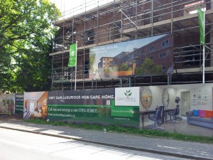 A Hoarding billboard for Gracewell Healthcare new nursing home