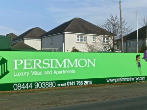 Branded hoardings for Persimmon Homes